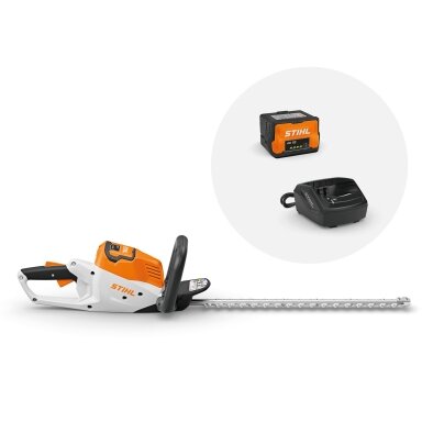 Akumuliatorinės gyvatvorių žirklės STIHL HSA 50.1 Set su AK 10 akumuliatoriumi ir AL 101 įkrovikliu Akumuliatorinės gyvatvorių žirklės STIHL HSA 50.1 Set su AK 10 akumuliatoriumi ir AL 101 įkrovikliu