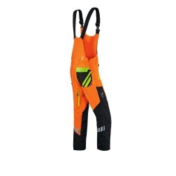 Kelnės apsauginės DYNAMIC DUROTEC su petneš. (oranžinė/juoda) (3XL)