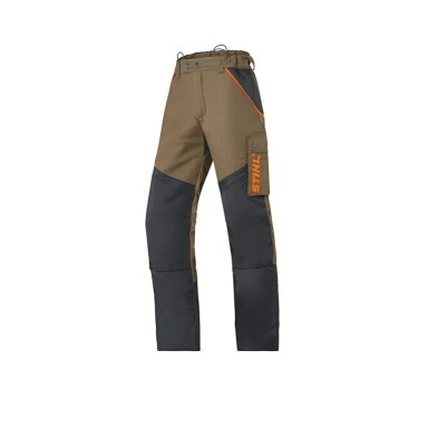 Kelnės apsauginės FS 3PROTECT rudos (XXL) (↕180-186), (↔106-116)