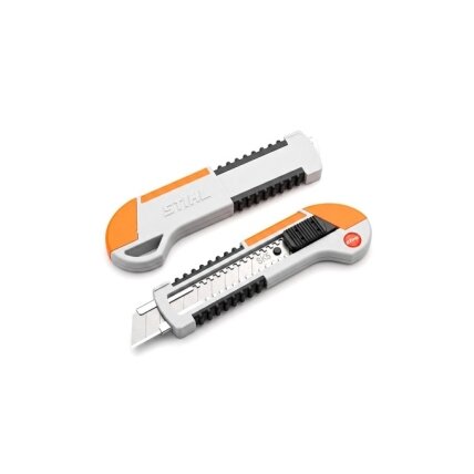 Reklaminis išstumiamas peiliukas su keičiamais ašmenimis "STIHL" Reklaminis išstumiamas peiliukas su keičiamais ašmenimis "STIHL"