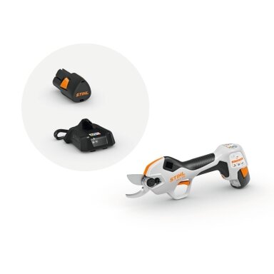 Sekatorius akumuliatorinis STIHL ASA 20 komplektas su įkrov. AL 1 ir akum. AS 2