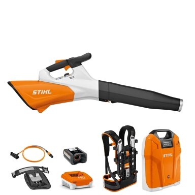 STIHL BGA 200 komplektas su AR 2000 L akum. ir priedais STIHL BGA 200 komplektas su AR 2000 L akum. ir priedais