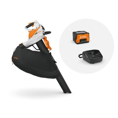 Surinktuvas - nupūtėjas akumuliatorinis STIHL SHA 56, su akumuliatoriumi AK30 ir įkrovikliu AL101