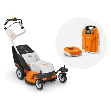 Vejapjovė STIHL PRO RMA 765.0 V su akumuliatoriumi AR 3000 L, įkrovikliu AL501, adapteriu ir laidu krovimui
